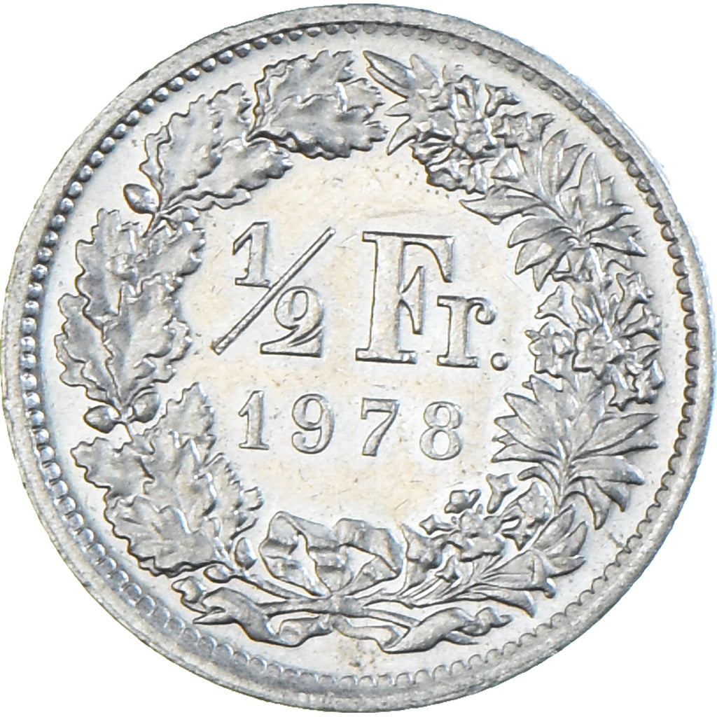 Munten, Zwitserland, 1/2 Franc, 1978