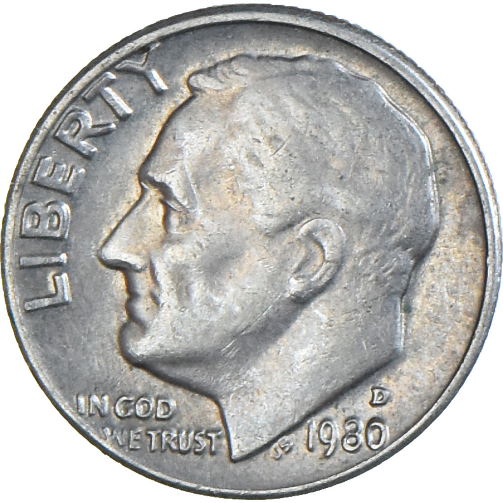 Moneda, Estados Unidos, Dime, 1980
