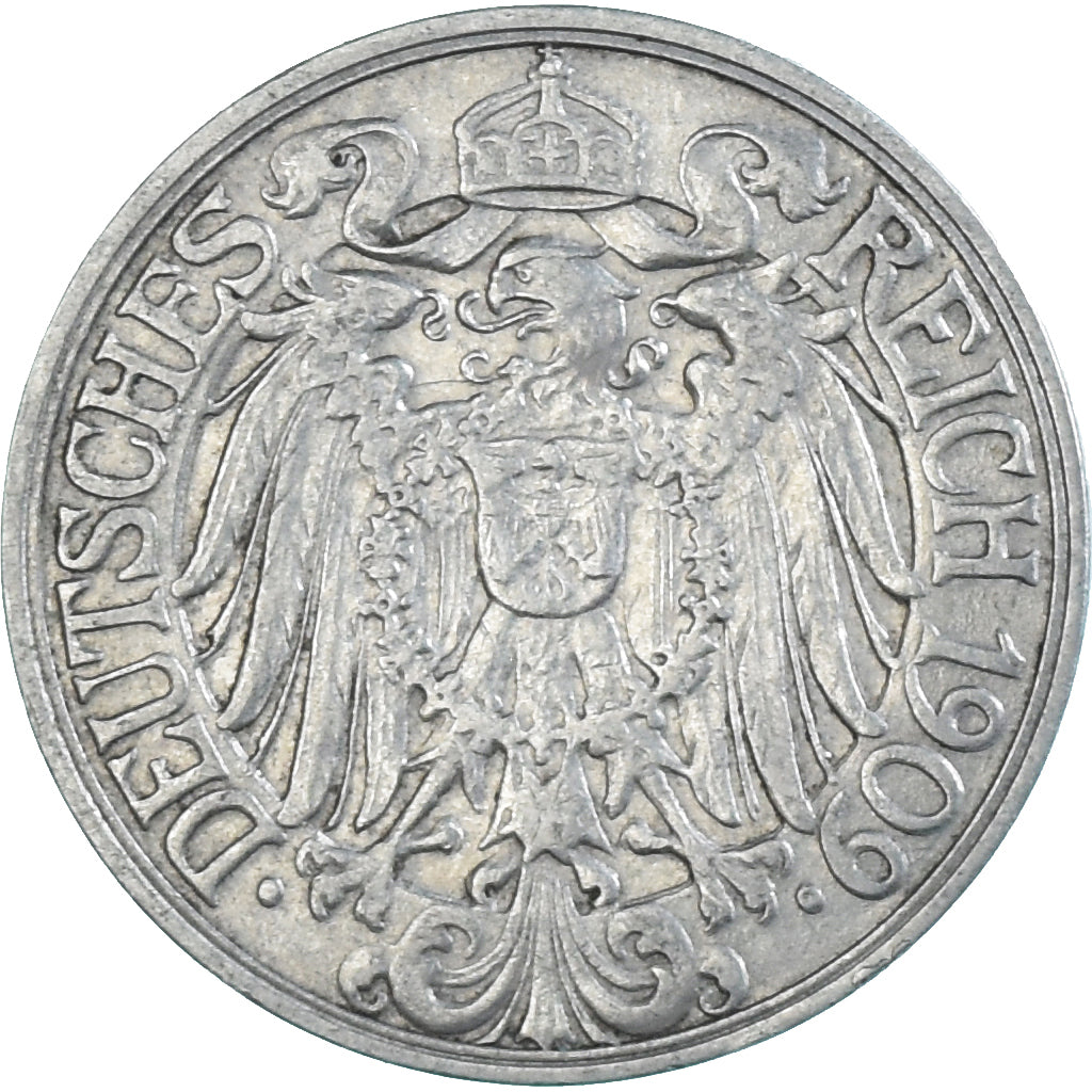 Coin, Germany, 25 Pfennig, 1909