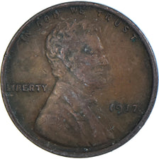 Coin, United States, Cent, 1917