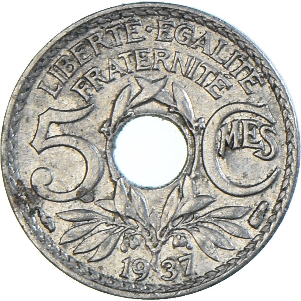 Coin, France, 5 Centimes, 1937