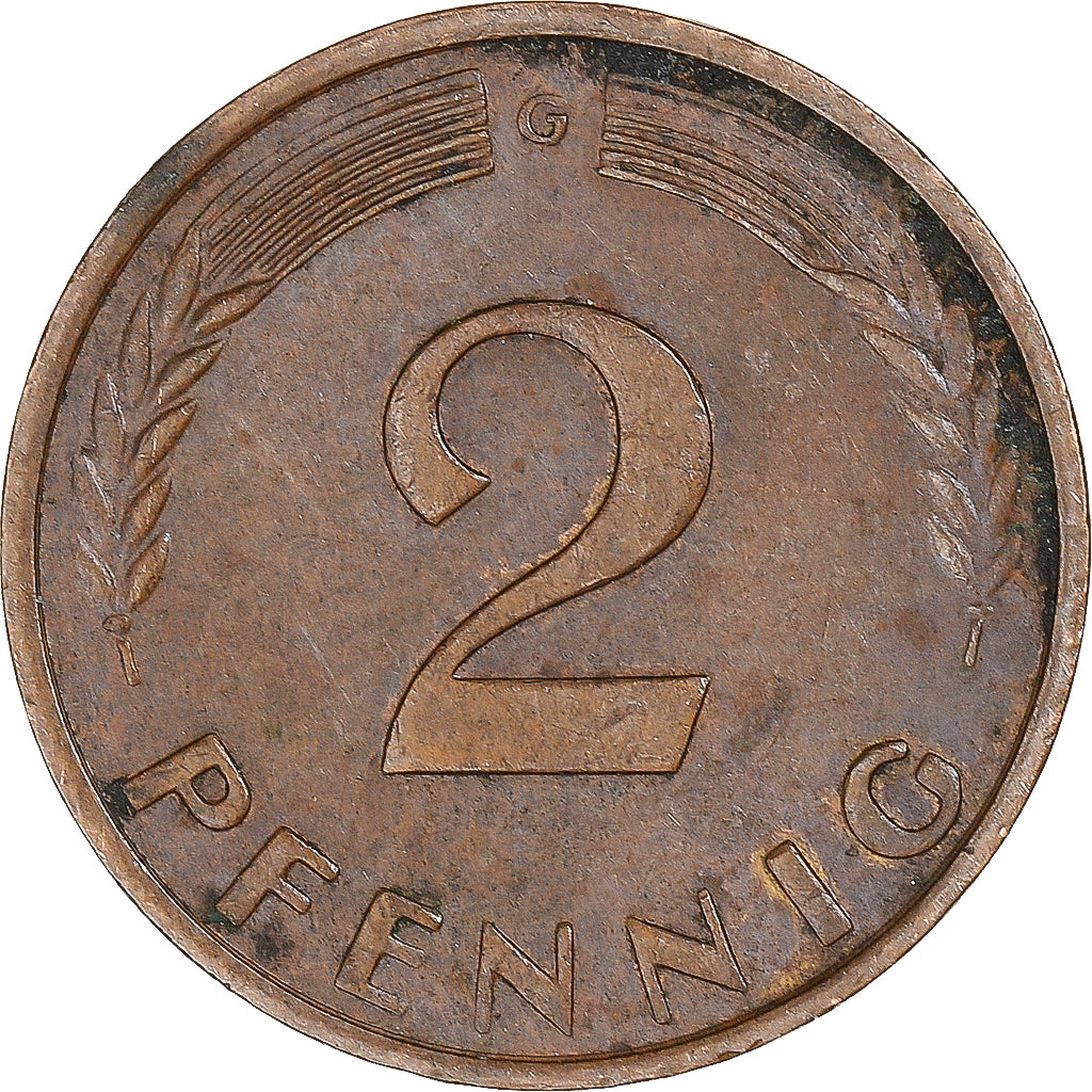 Moneta, Germania, 2 Pfennig, 1960