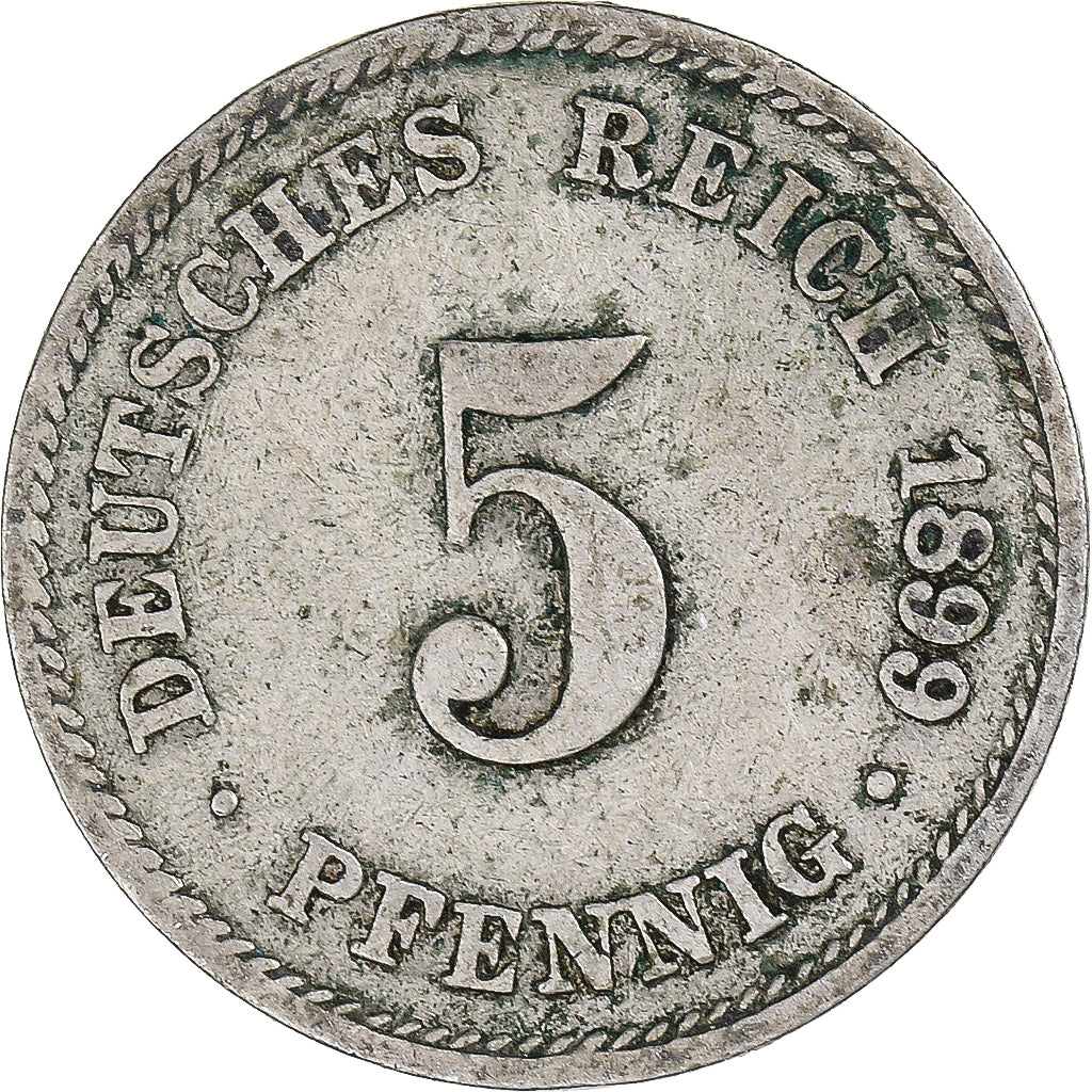 Moneta, Niemcy, 5 Pfennig, 1899