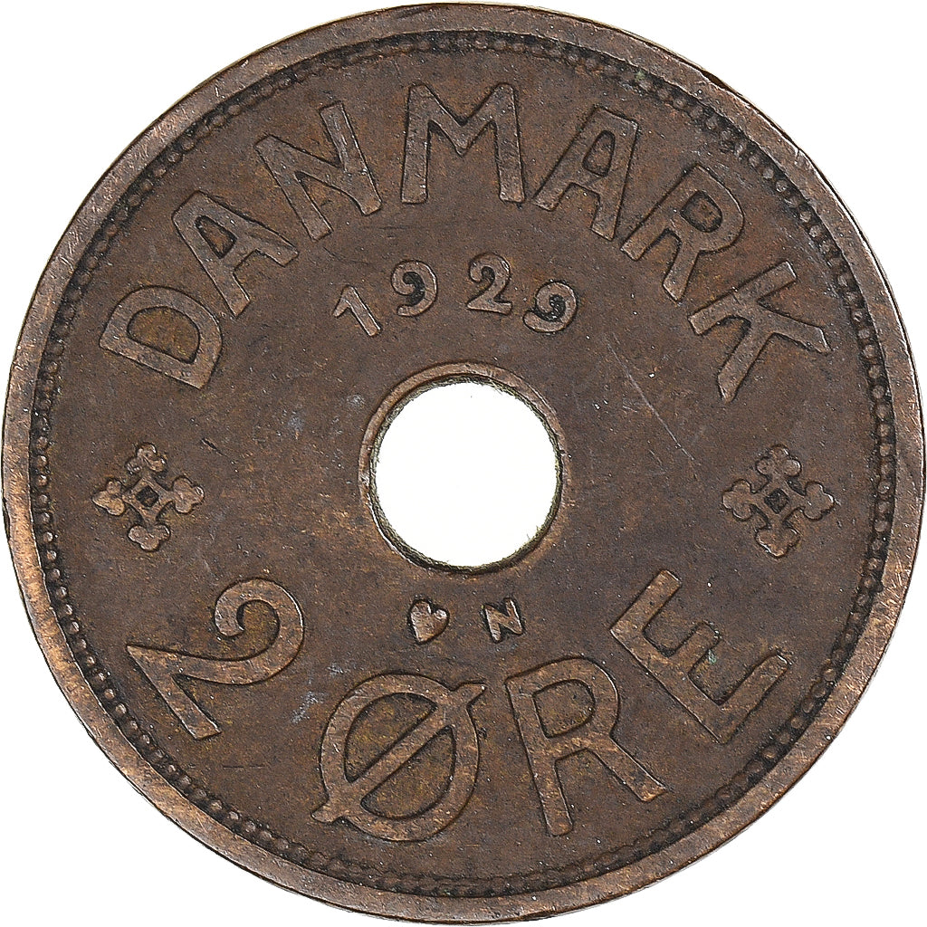 Monnaie, Danemark, 2 Öre, 1929