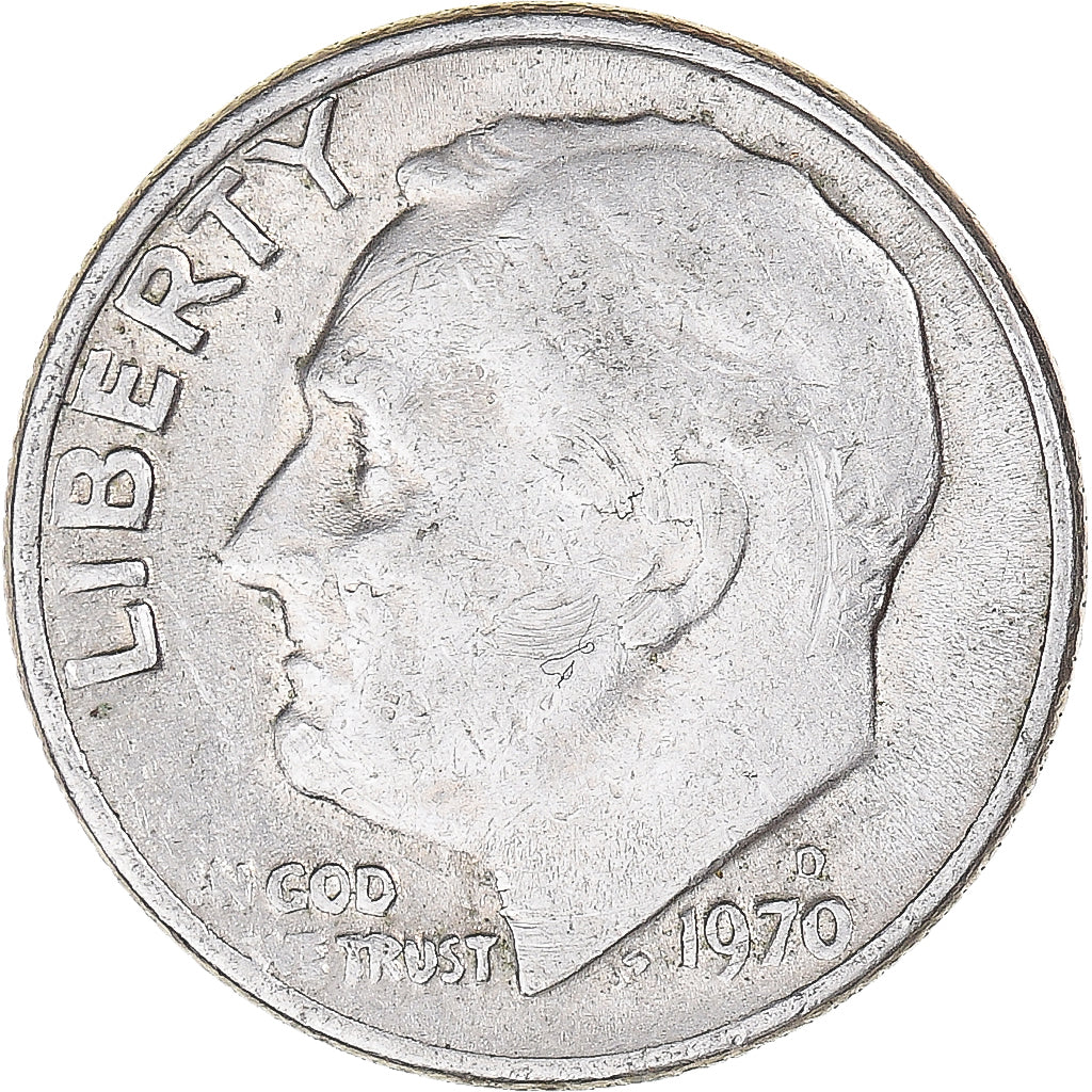 Moeda, Estados Unidos da América, Dime, 1970
