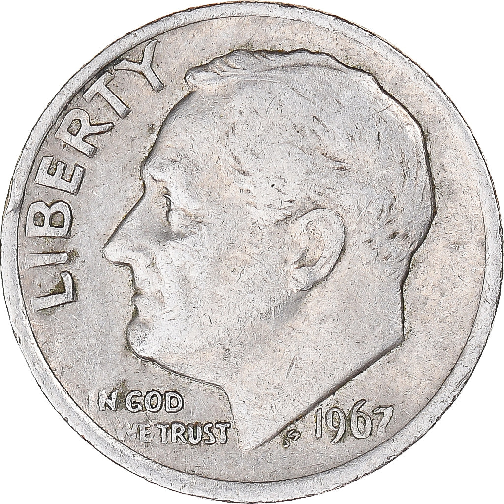 Moneda, Estados Unidos, Dime, 1967