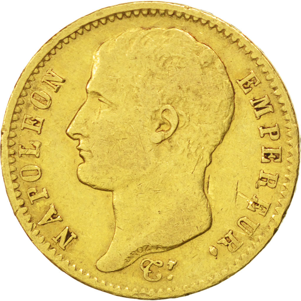 FRANCE, Napoléon I, 20 Francs, 1807, Paris, KM #A687.1, EF(40-45), Gold, Gadoury