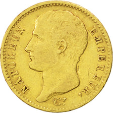 FRANCE, Napoléon I, 20 Francs, 1807, Paris, KM #A687.1, EF(40-45), Gold, Gadoury