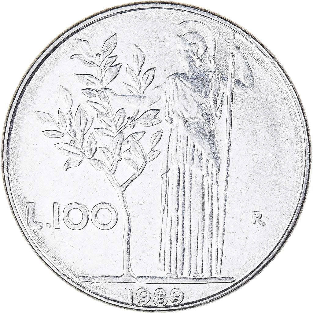 Moneda, Italia, 100 Lire, 1989