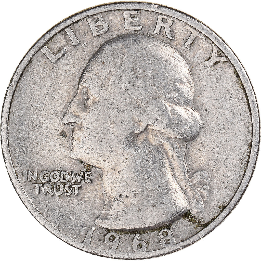 Moneda, Estados Unidos, Quarter, 1968