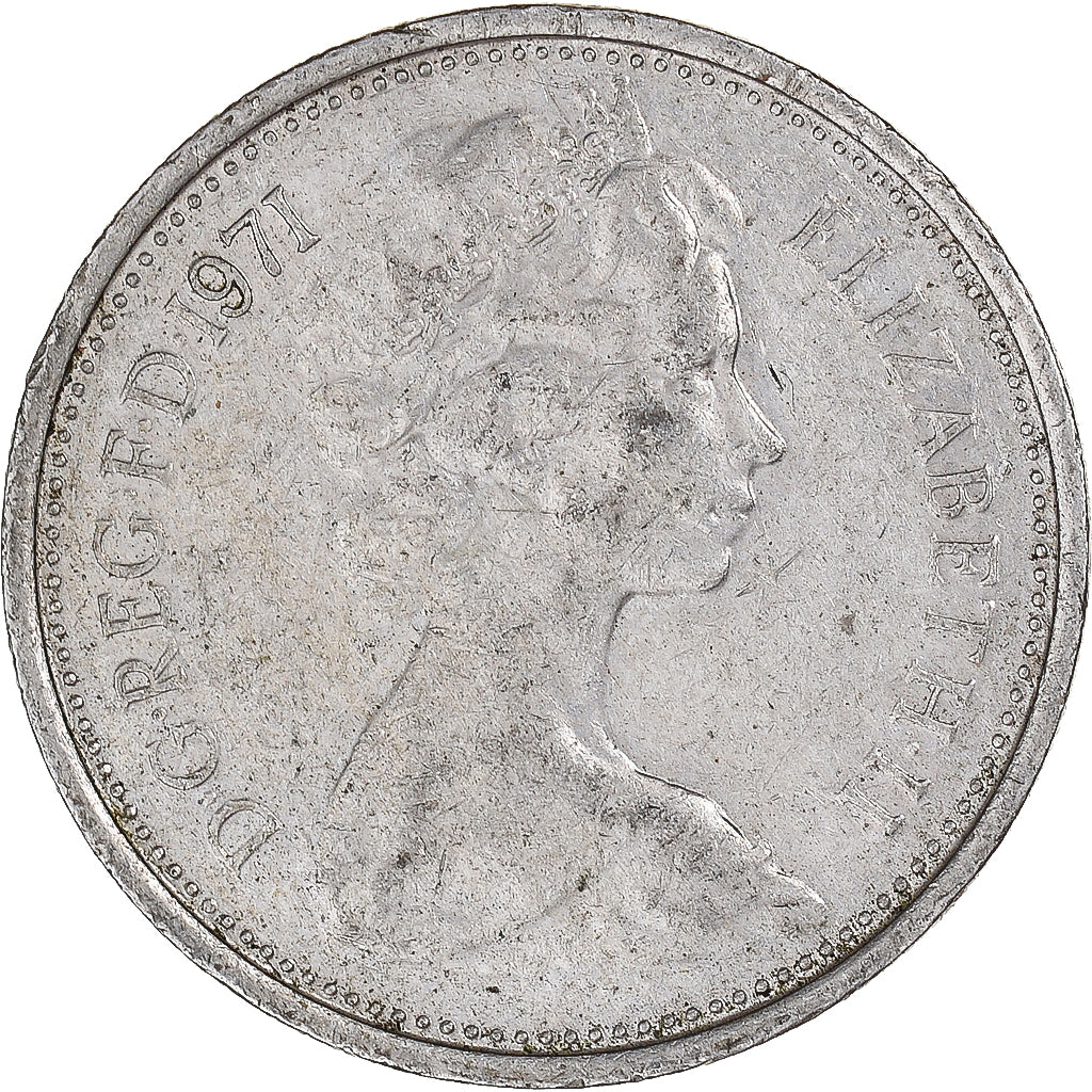 Coin, Great Britain, 5 New Pence, 1971