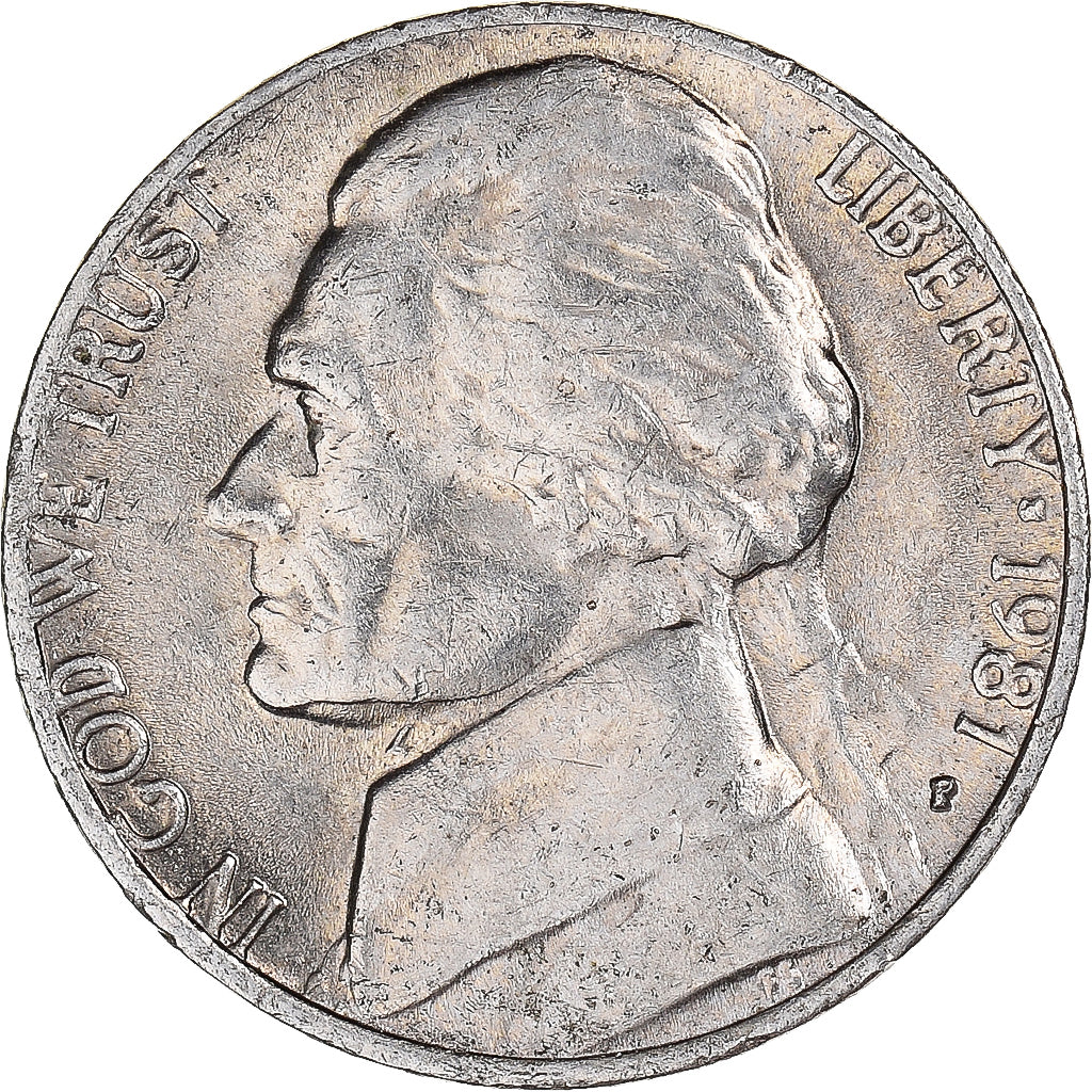 Moeda, Estados Unidos da América, 5 Cents, 1981