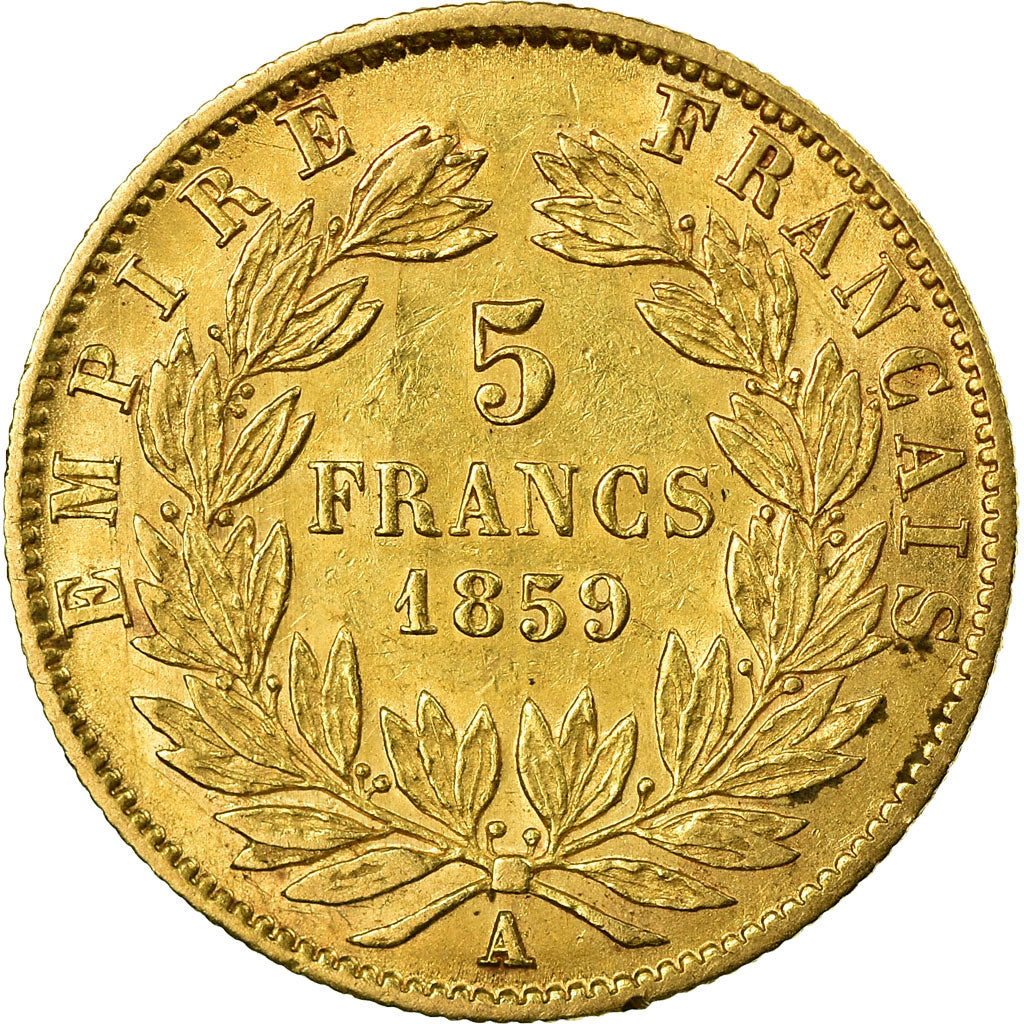 Coin, France, Napoleon III, Napoléon III, 5 Francs, 1859, Paris, EF(40-45)