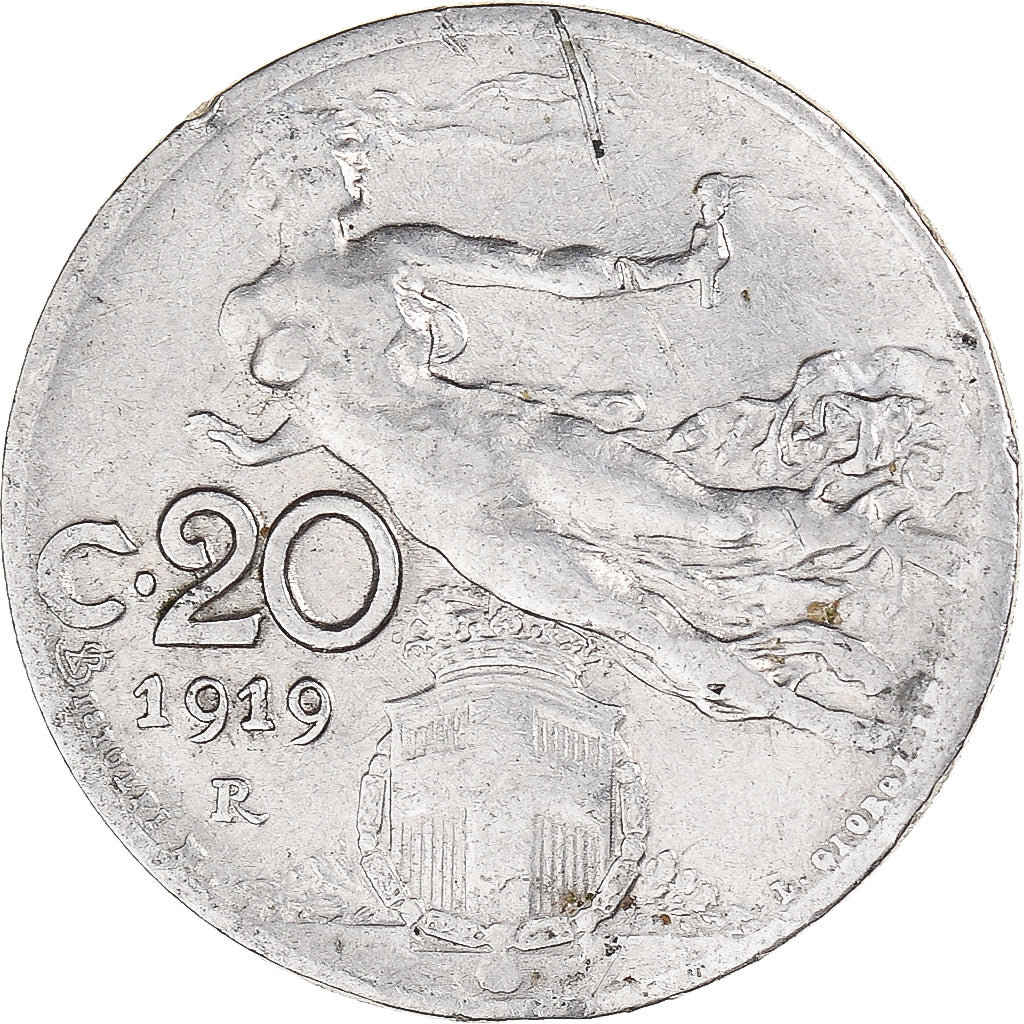 Munten, Italië, 20 Centesimi, 1919