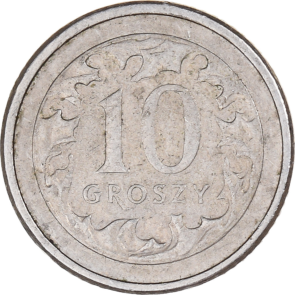 Moneta, Polonia, 10 Groszy, 1993