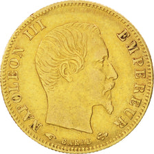 FRANCE, Napoléon III, 5 Francs, 1860, Paris, KM #787.1, EF(40-45), Gold, 16.7, G