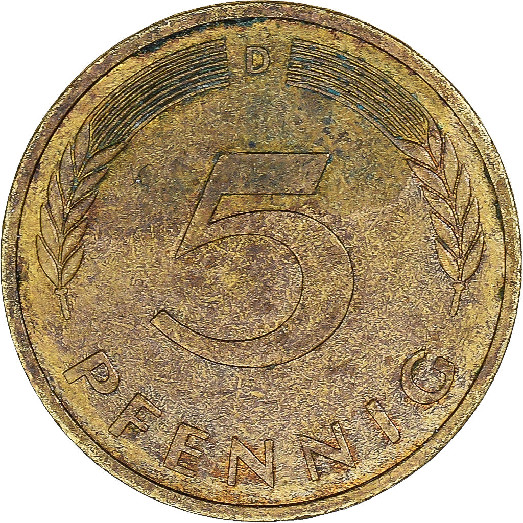 Moneta, Niemcy, 5 Pfennig, 1977