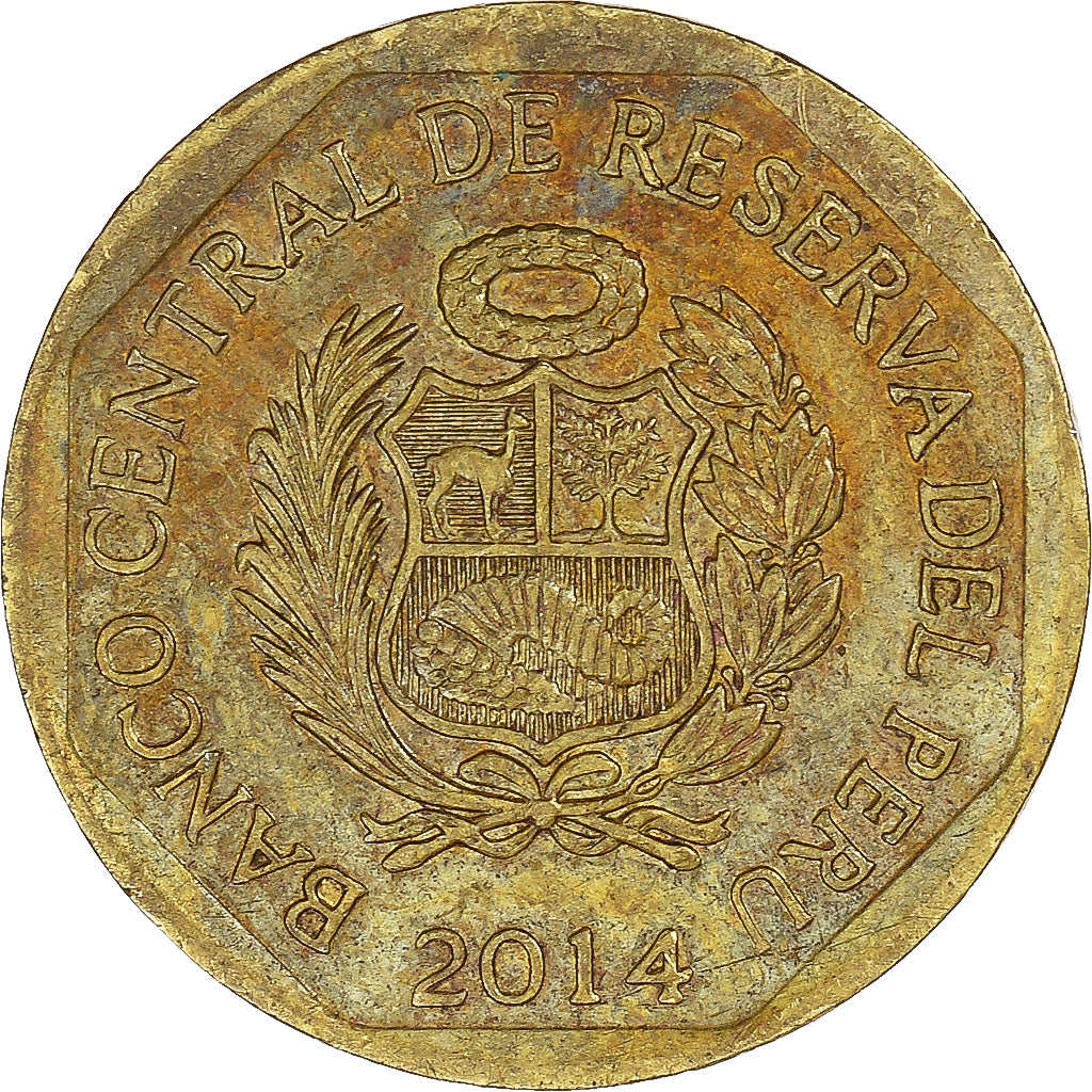 Moneda, Perú, 10 Centimos, 2014