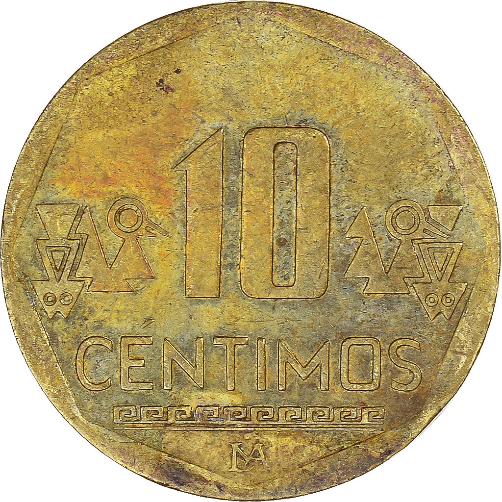 Moneda, Perú, 10 Centimos, 2014