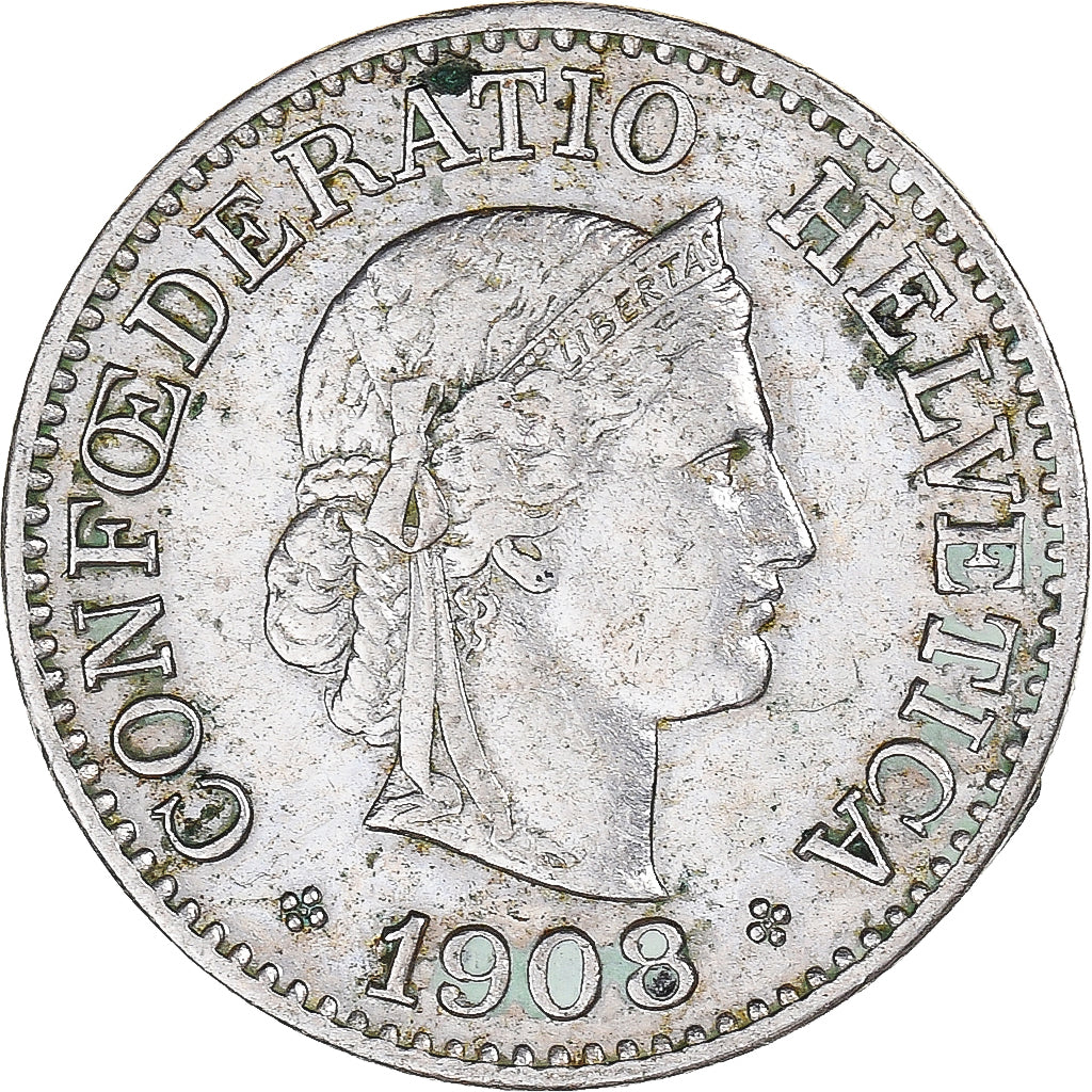 Moneda, Suiza, 10 Rappen, 1908