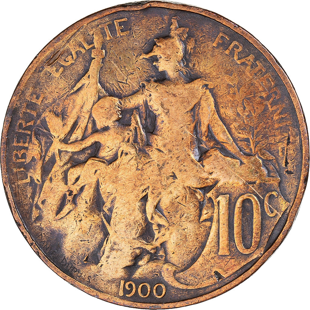 Coin, France, 10 Centimes, 1900