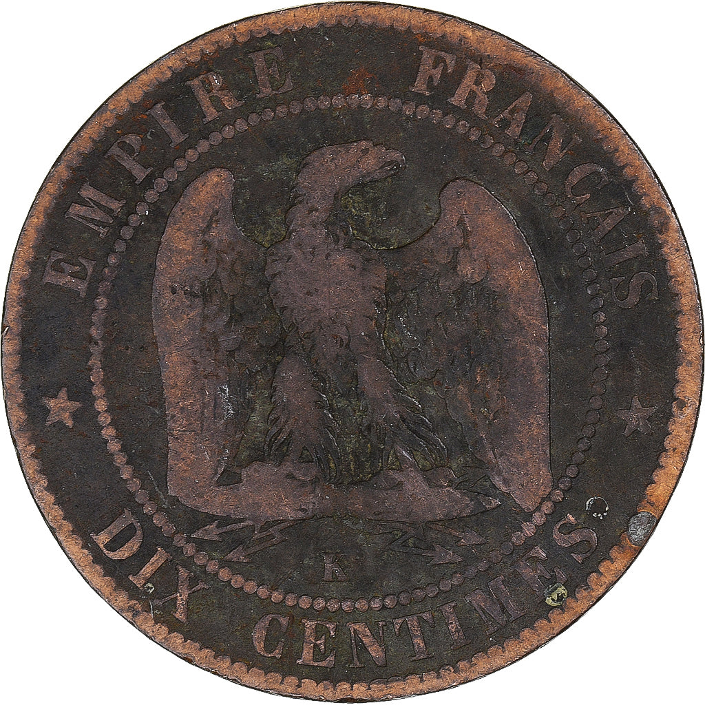 Munten, Frankrijk, 10 Centimes, 1855