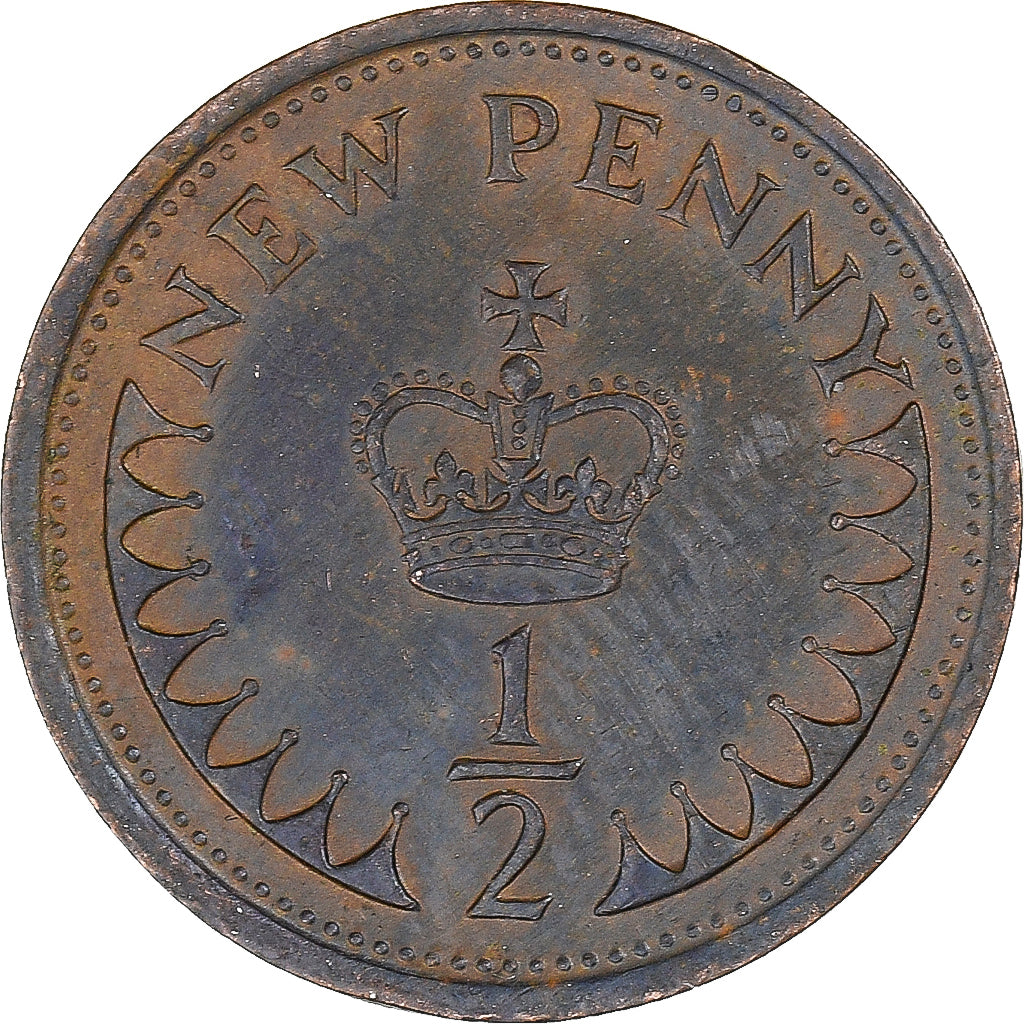 Moneta, Wielka Brytania, 1/2 New Penny, 1974