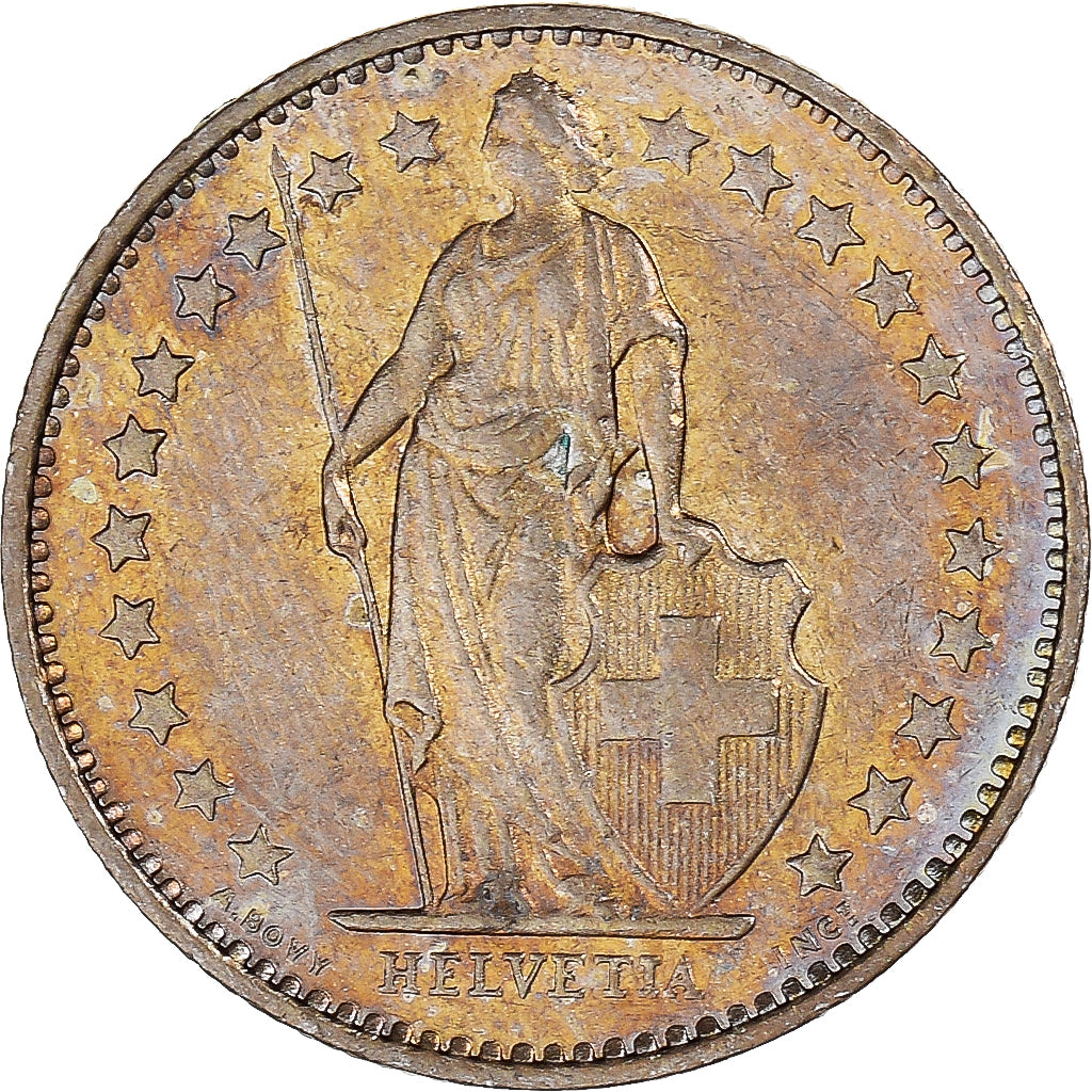 Münze, Schweiz, 1/2 Franc, 1982