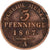 Monnaie, Etats allemands, 3 Pfennig, 1867