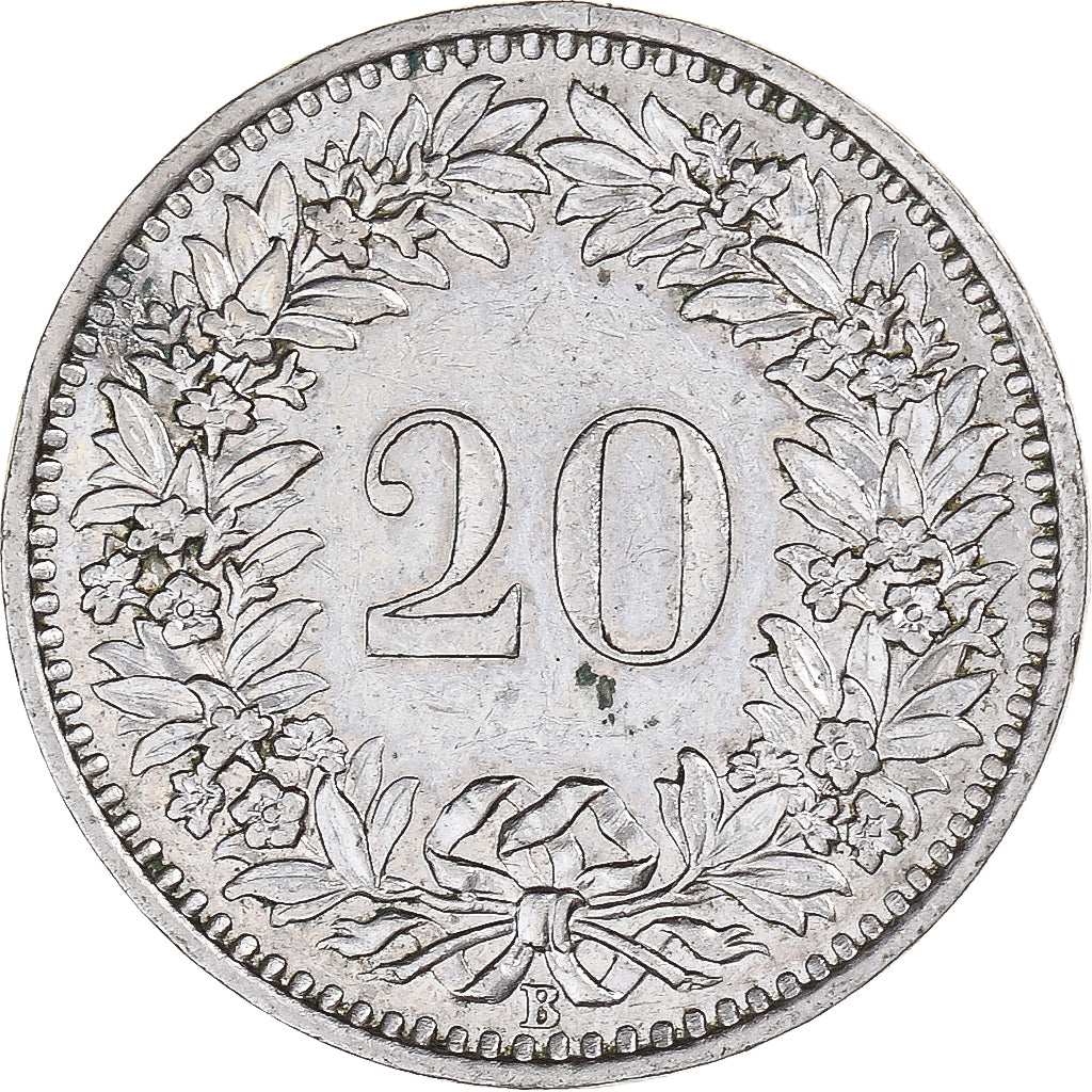 Moneta, Szwajcaria, 20 Rappen, 1955