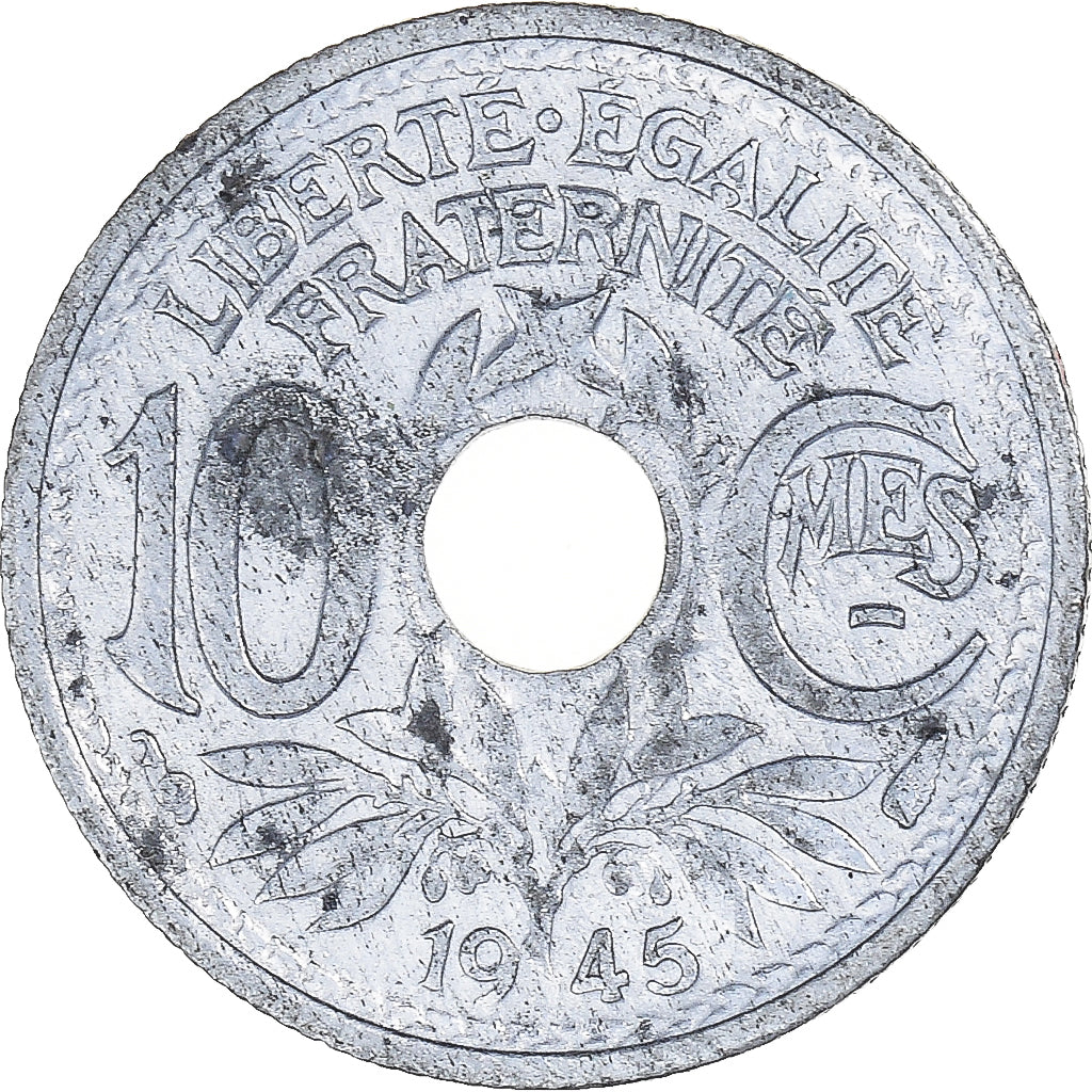 Moneta, Francia, 10 Centimes, 1945