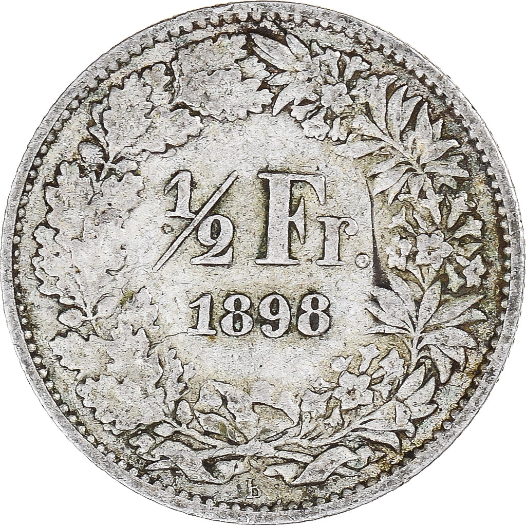 Coin, Switzerland, 1/2 Franc, 1898