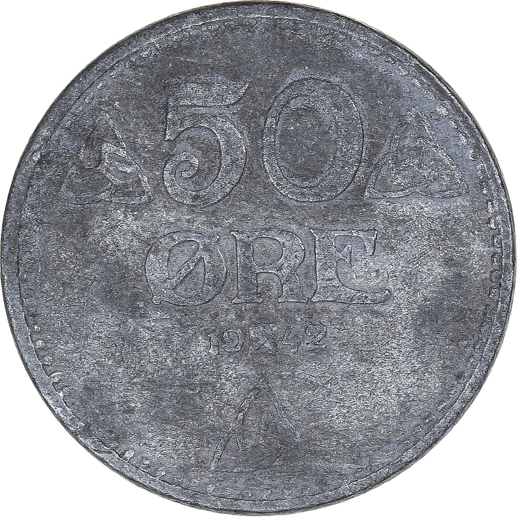 Moneta, Norwegia, 50 Öre, 1942