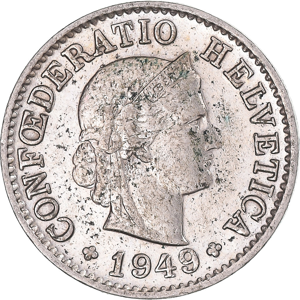 Coin, Switzerland, 5 Rappen, 1949