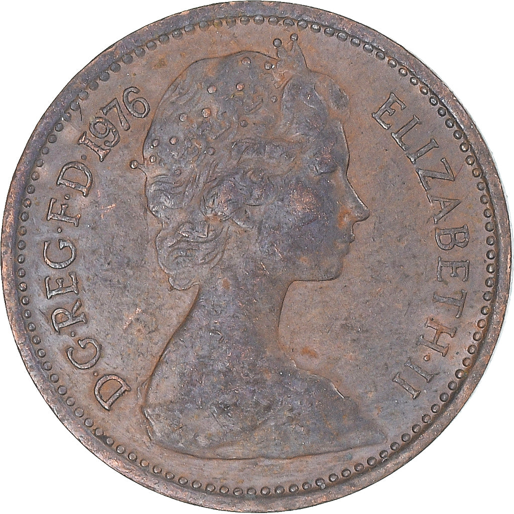 Moeda, Grã-Bretanha, 1/2 New Penny, 1976