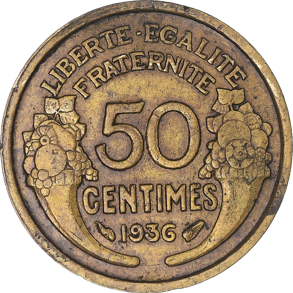 Münze, Frankreich, 50 Centimes, 1936