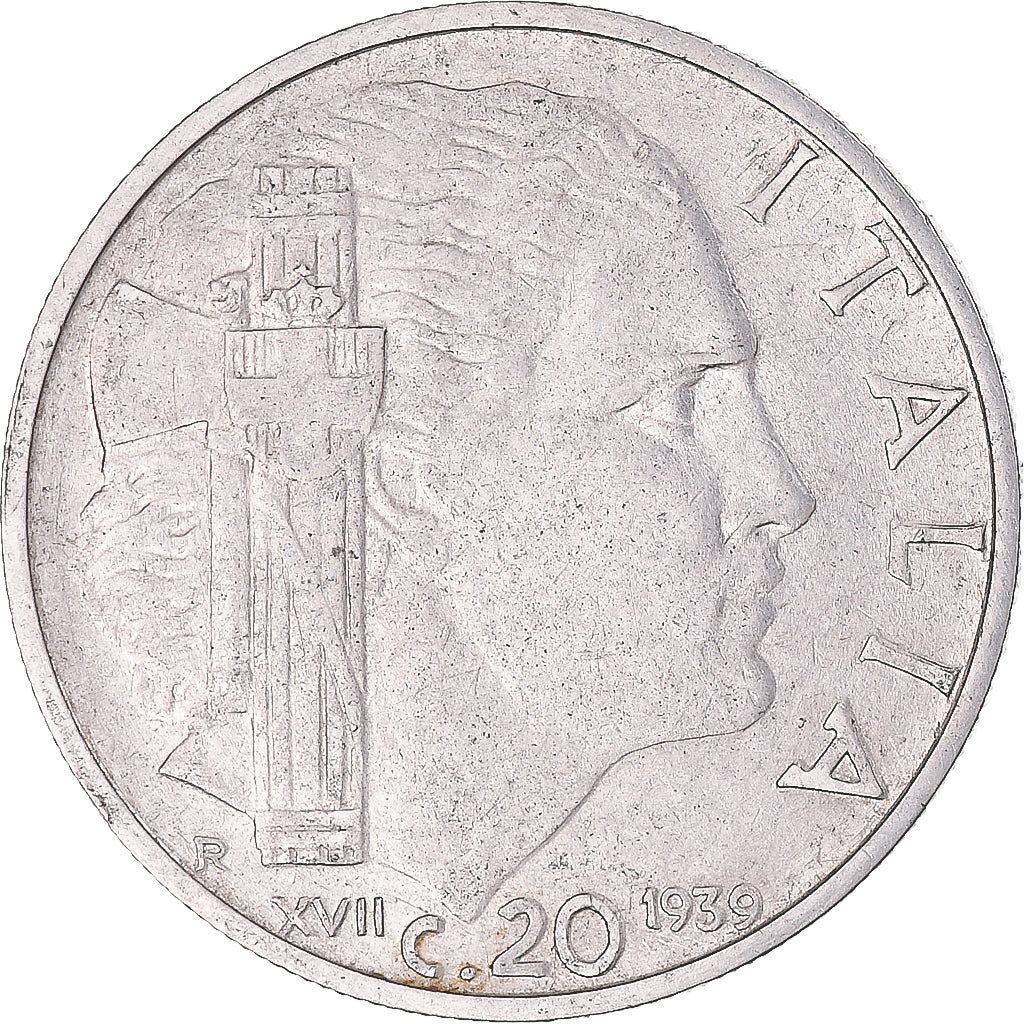Munten, Italië, 20 Centesimi, 1939