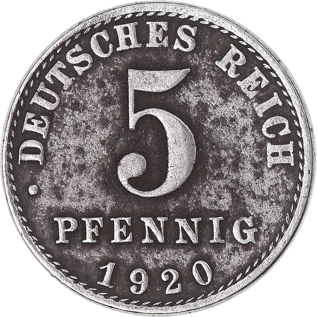 Monnaie, Allemagne, 5 Pfennig, 1920