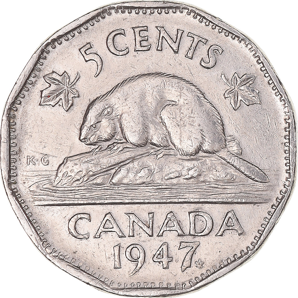 Moneta, Canada, 5 Cents, 1947