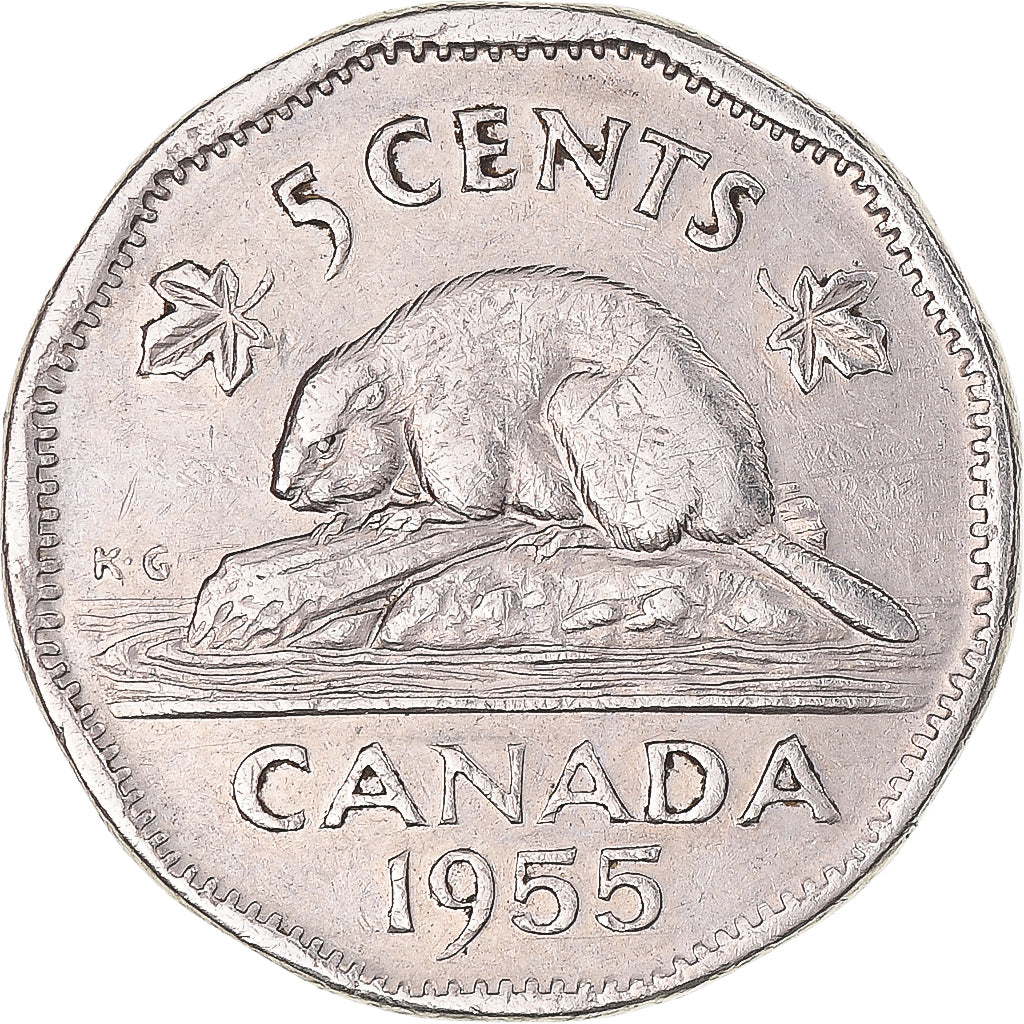 Moneta, Canada, 5 Cents, 1955