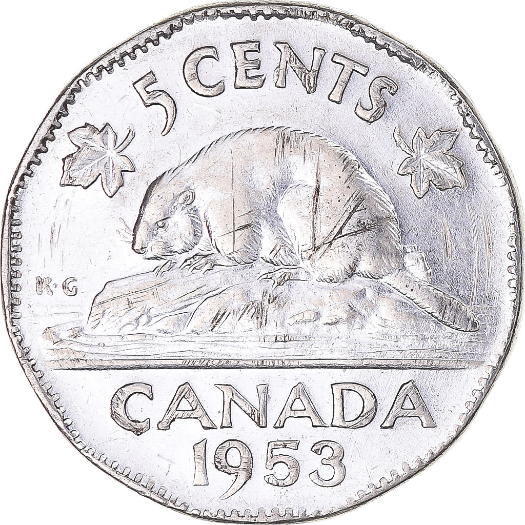 Moneta, Canada, 5 Cents, 1953