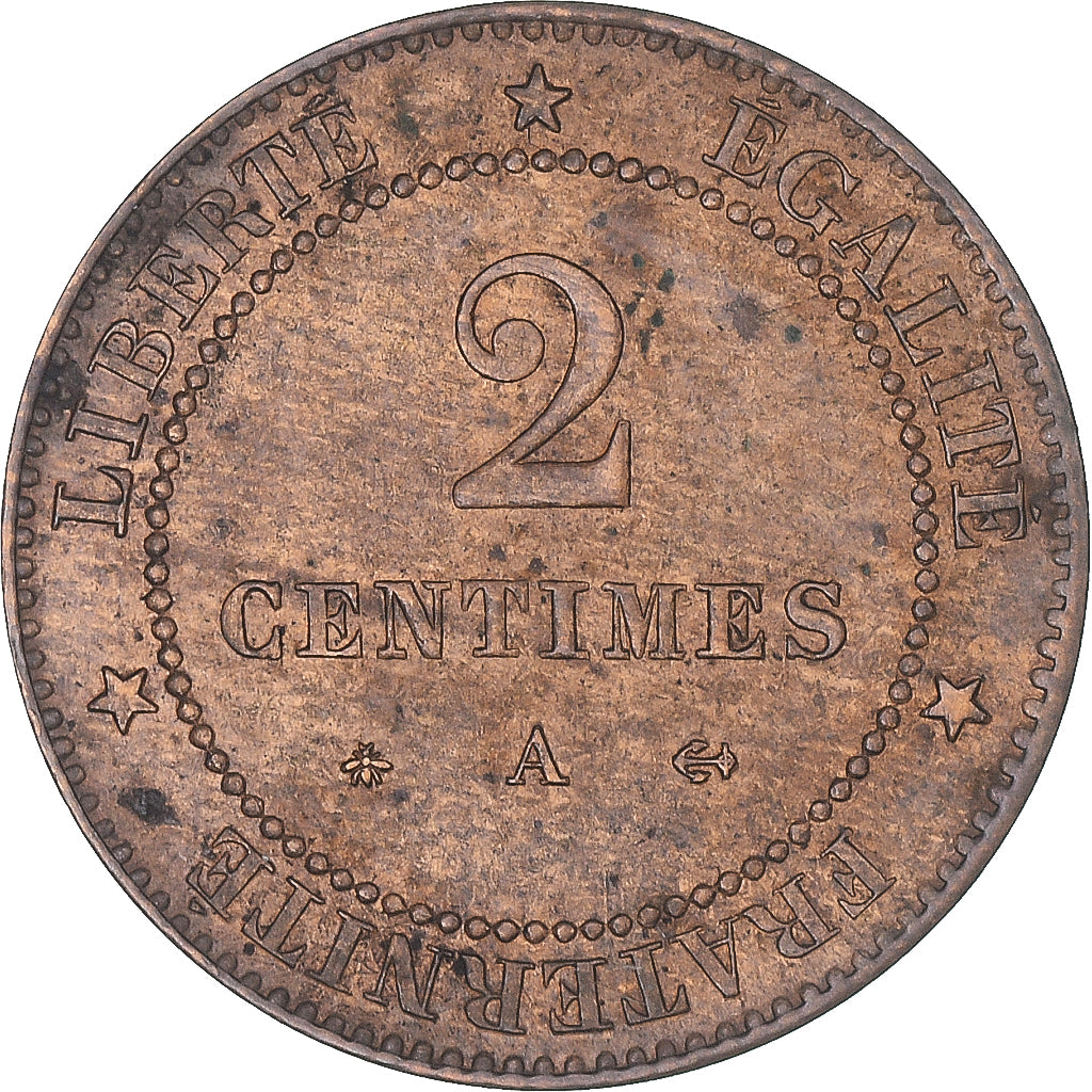 Coin, France, 2 Centimes, 1879