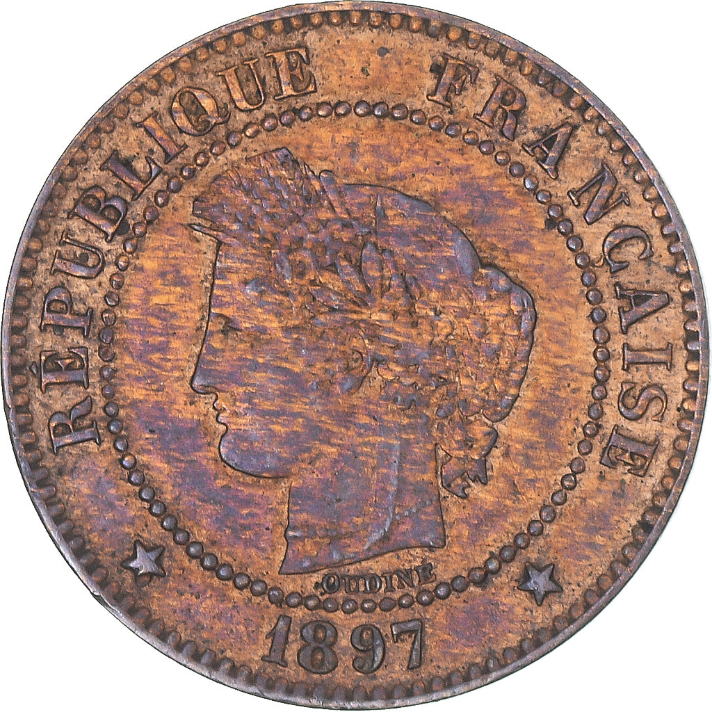 Coin, France, 2 Centimes, 1897