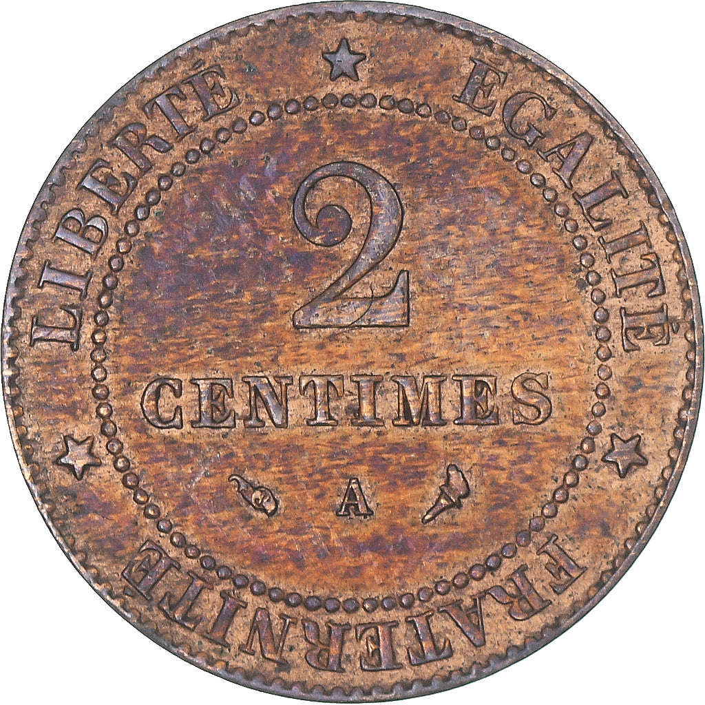 Coin, France, 2 Centimes, 1897