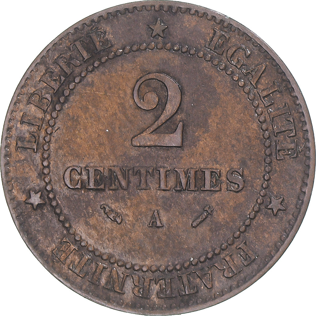Moneta, Francia, 2 Centimes, 1883