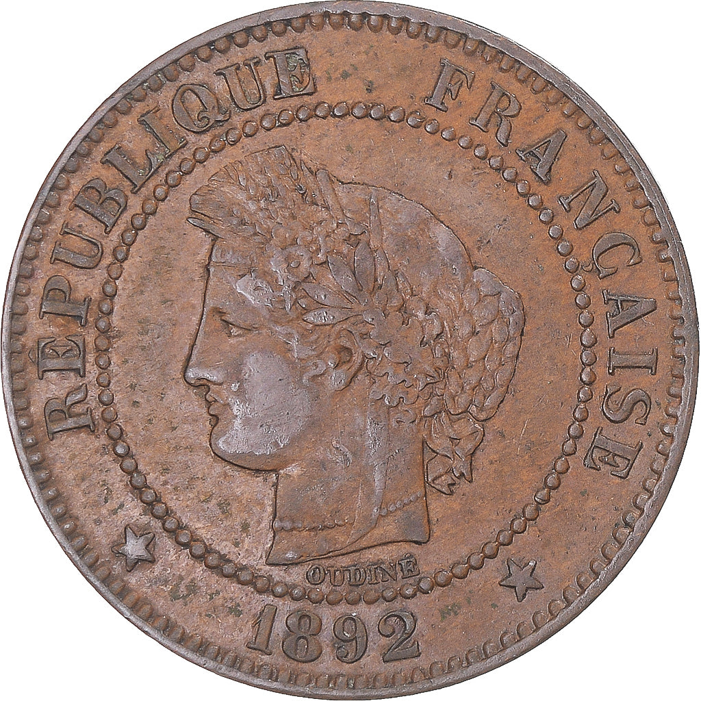 Coin, France, 2 Centimes, 1892