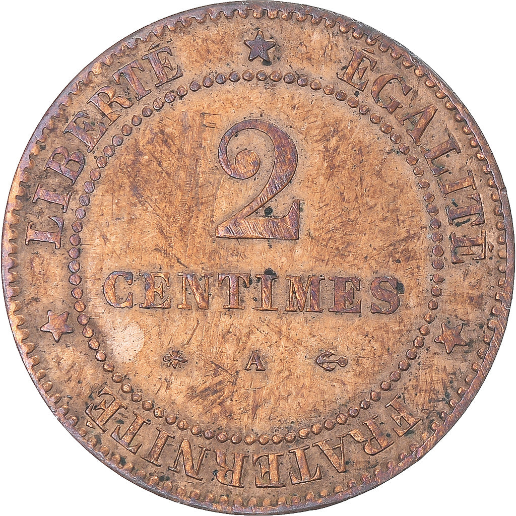 Coin, France, 2 Centimes, 1878