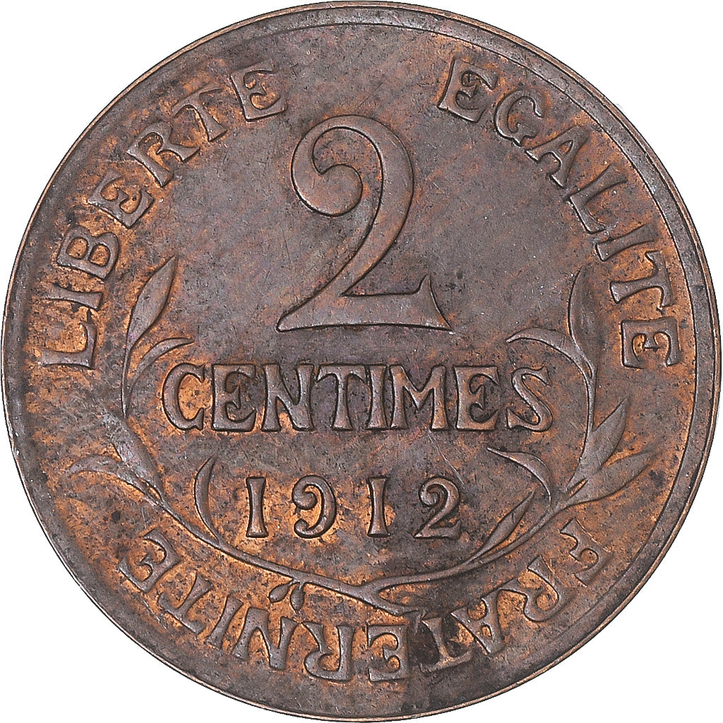 Moeda, França, 2 Centimes, 1912