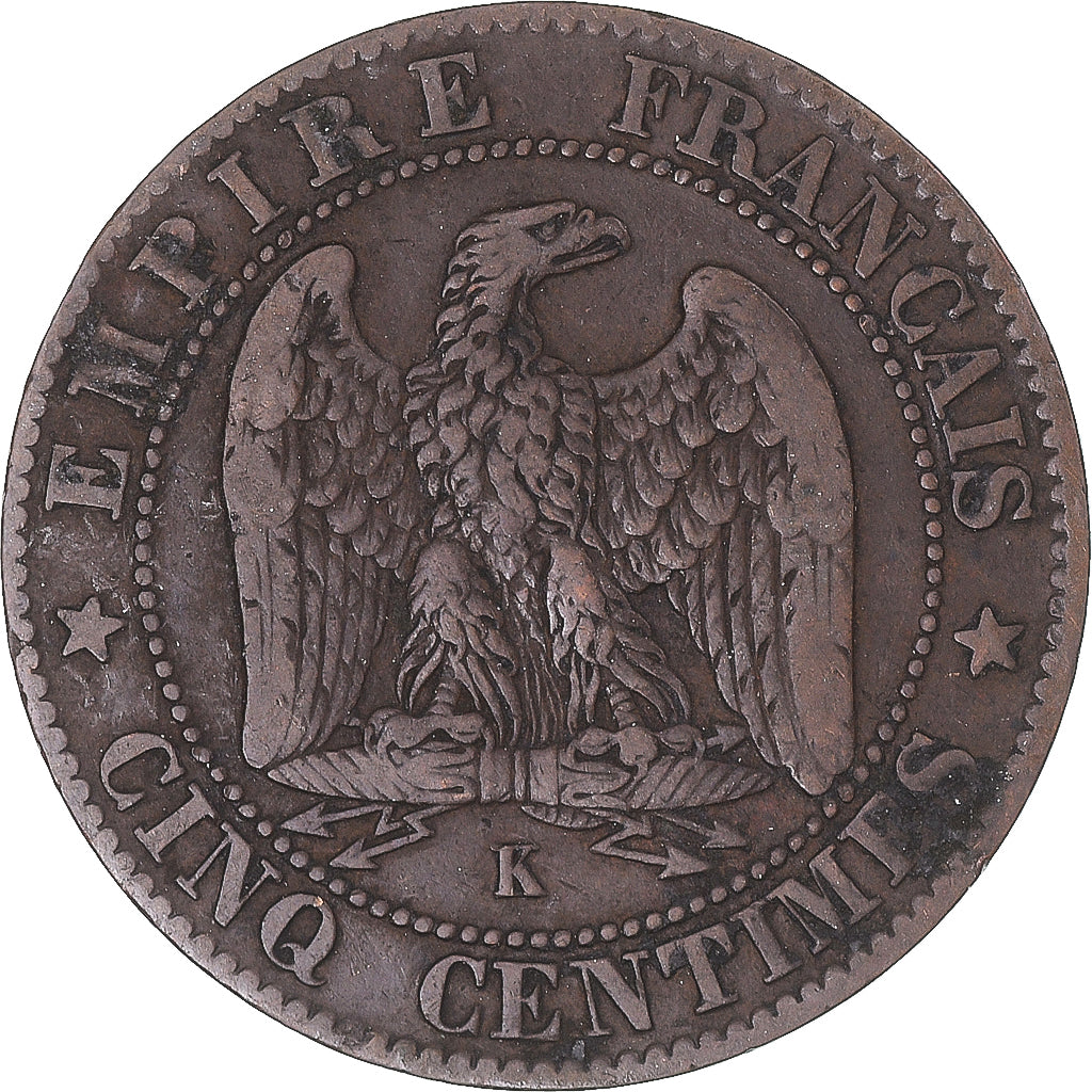 Coin, France, 5 Centimes, 1855
