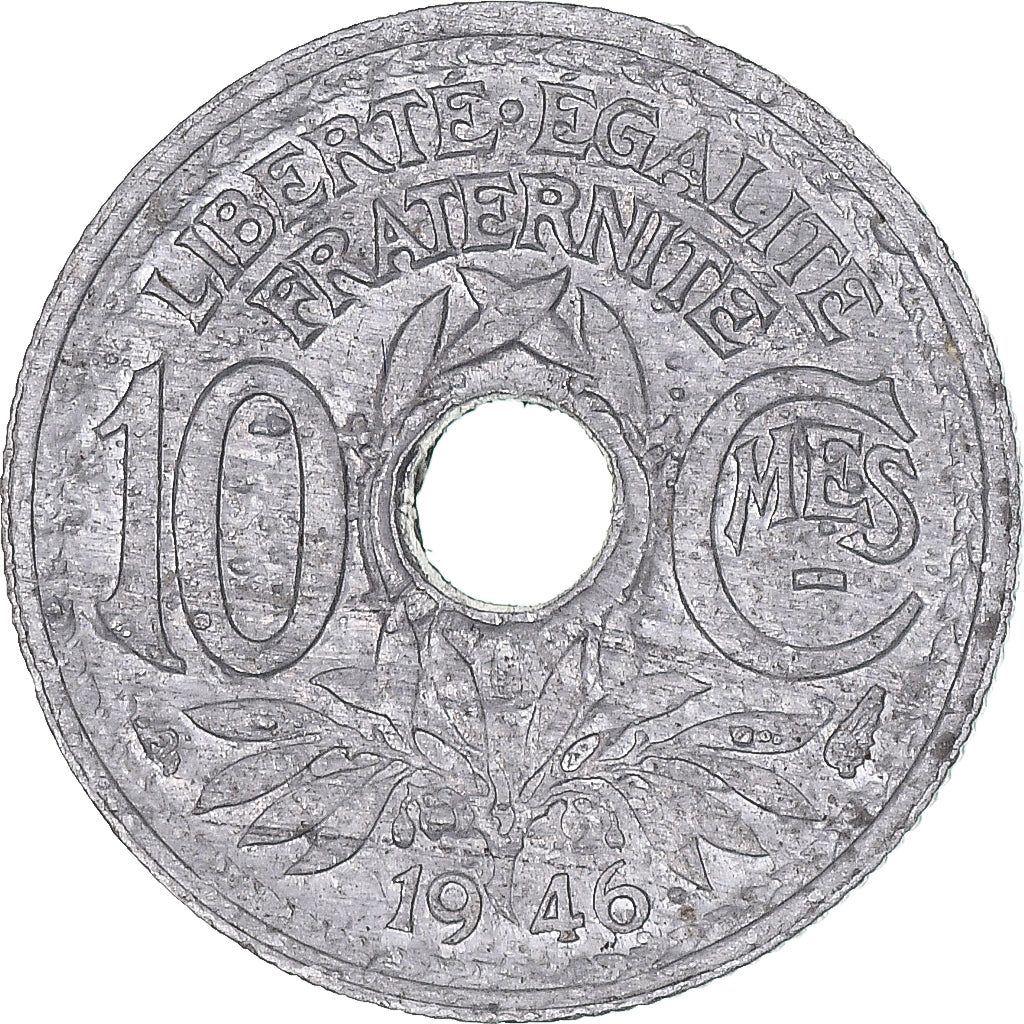 Coin, France, 10 Centimes, 1946